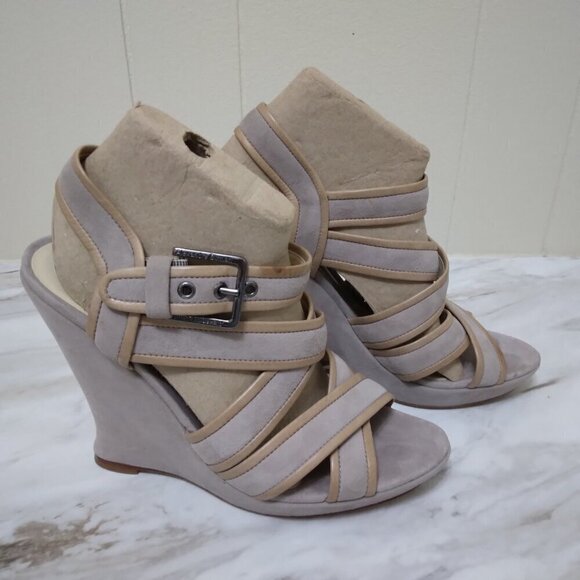 Alexandre Birman | Suede Slingback Wedge Platform Sandals | Sz 10 - Picture 4 of 13